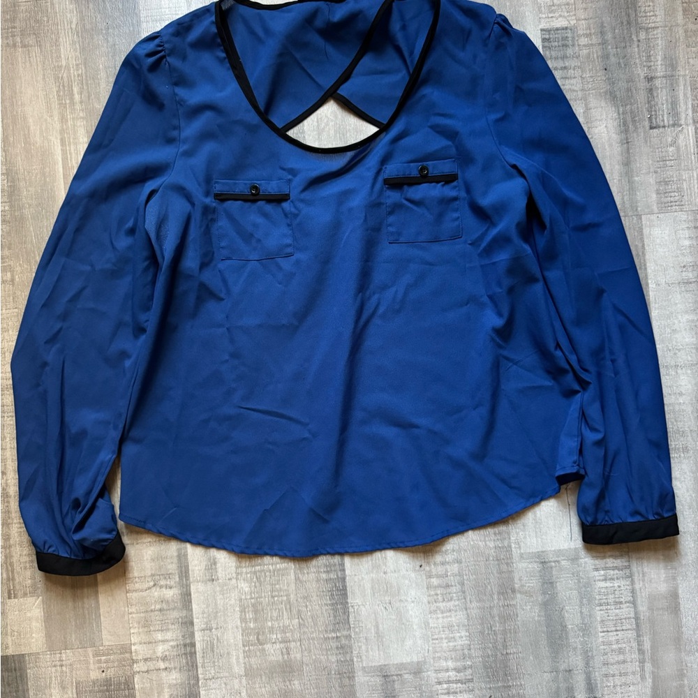 Elegant Blue Women's Top